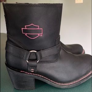 Woman’s leather Harley boots